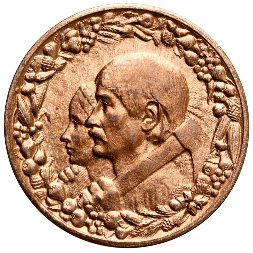 II RP 10 złotych 1925, PRÓBA, brąz z kolekcji Włodzimierza Głuchowskiego
